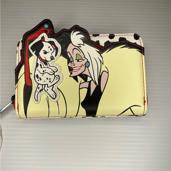 Loungefly 101 Dalmatians Cruella De Vil Villains Mini Backpack and Wallet Bundle - Picture 10 of 11